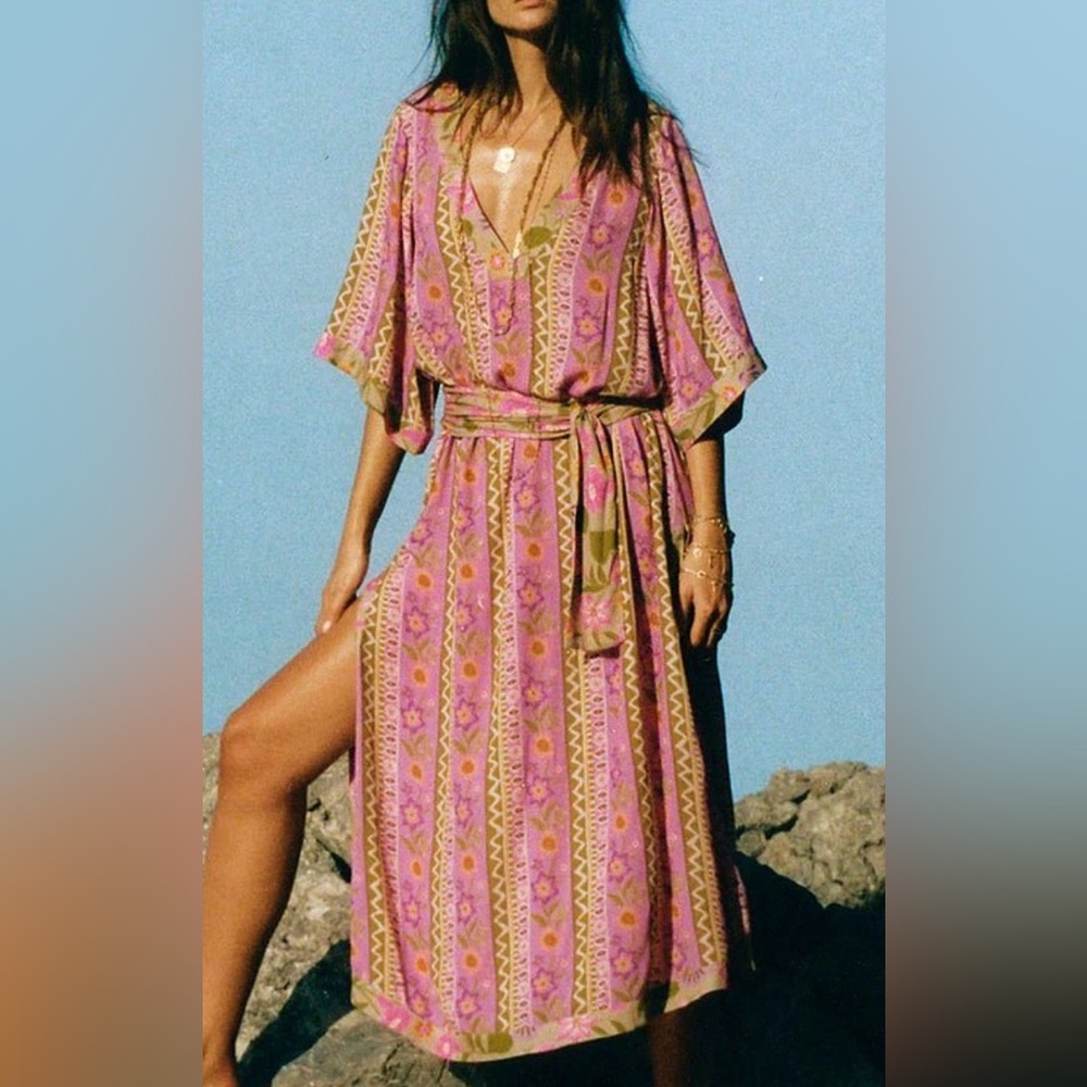 SPELL Goldie Gown in Desert Rose - Picture 2 of 2